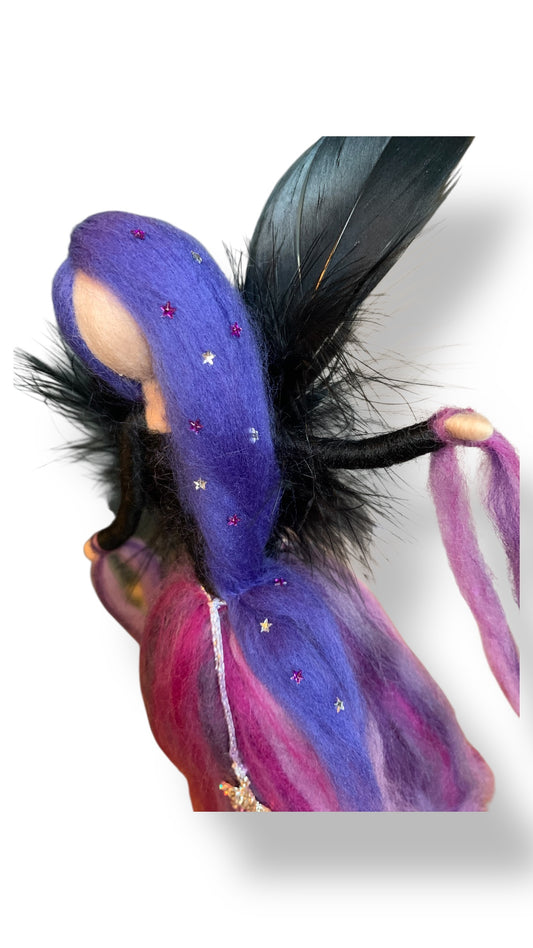 Needle Felted Wool Fairy with Star detail