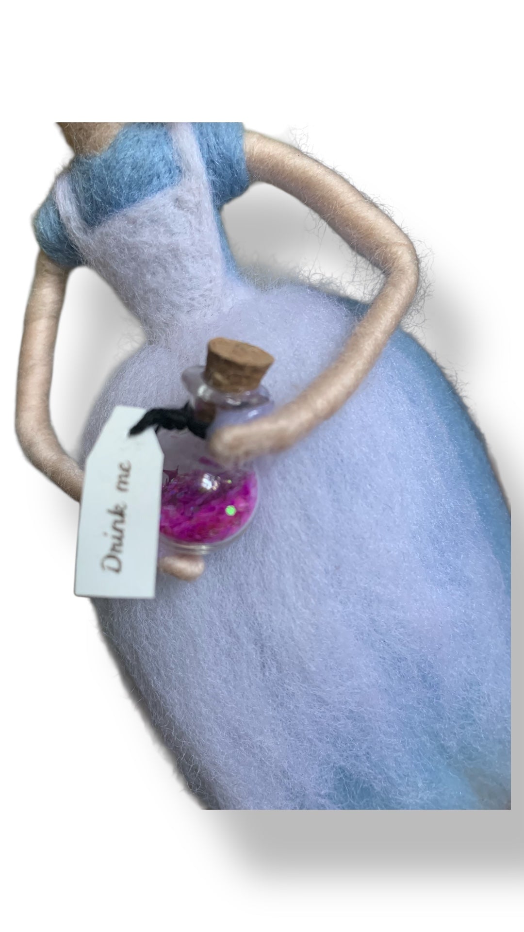 Needle Felted Wool Alice Inspired girl
