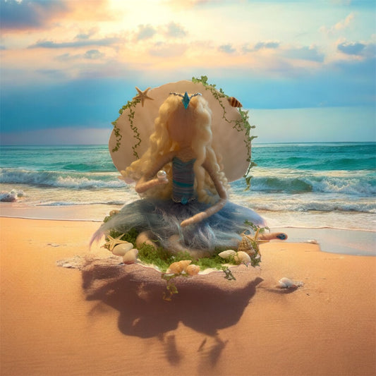 Needle Felted Ocean Pearl Princess