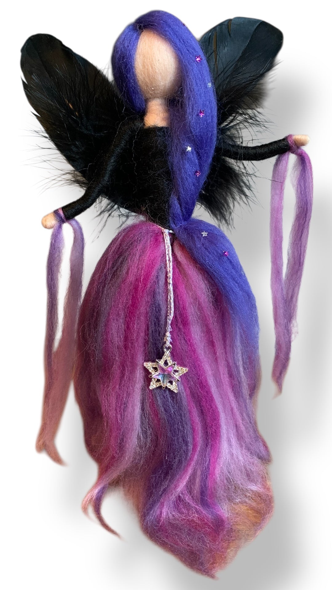 Needle Felted Wool Fairy with Star detail
