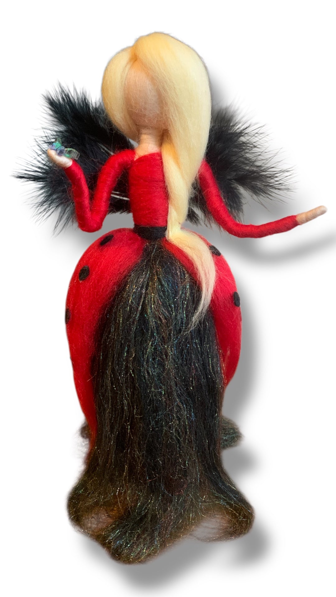 Needle Felted Wool LadyBird fairy