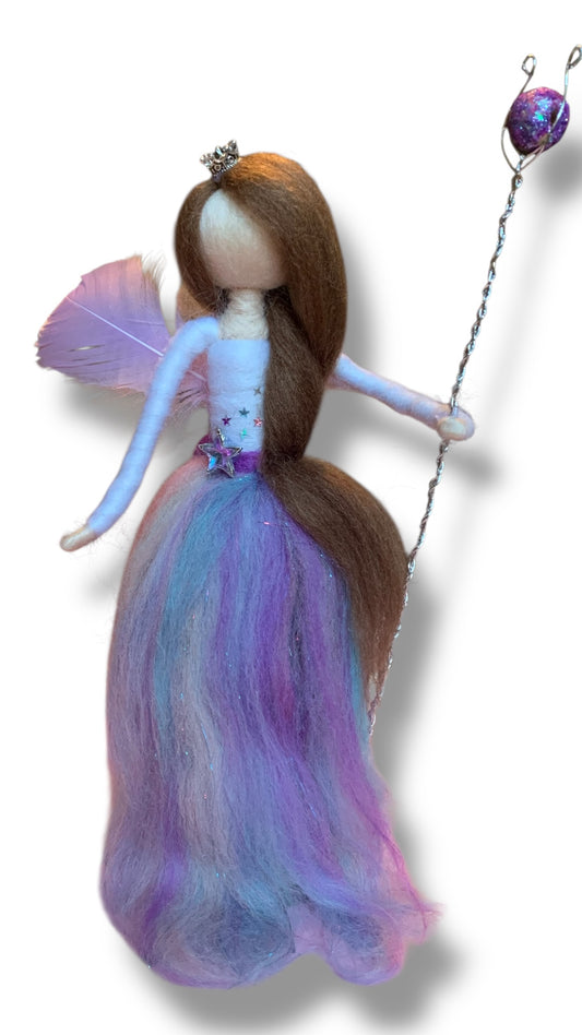 Needle Felted Wool Fairy with Staff